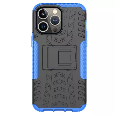 Shockproof Kickstand anti-slip kunststof en TPU hoesje voor iPhone 14 Pro - blauw