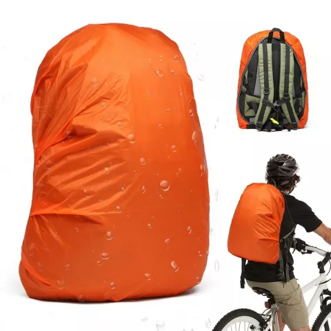 Universele regenhoes rugzak fietstas waterproof - Oranje