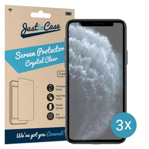 Just in Case Screen Protector 3 pack voor iPhone 11 Pro - beschermfolie