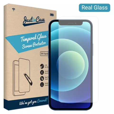 Just in Case Tempered Glass voor iPhone 12 mini - gehard glas