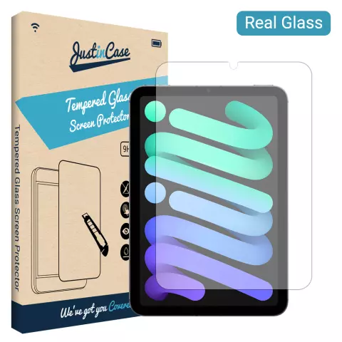 Just in Case Tempered Glass geschikt voor iPad mini 6 (2021) &amp; iPad mini 7 (2024) - gehard glas