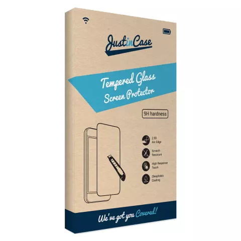 Just in Case Back Cover Tempered Glass geschikt voor iPhone 13 mini - gehard glas