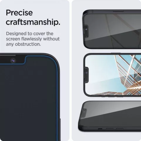 Spigen Glas tR Slim Privacy Glass geschikt voor iPhone 14, geschikt voor iPhone 13 Pro en iPhone 13 - gehard glas