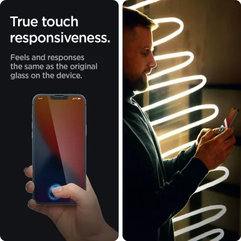 Spigen Glas tR Slim Privacy Glass geschikt voor iPhone 14, geschikt voor iPhone 13 Pro en iPhone 13 - gehard glas