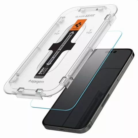Spigen Glass Met Montage Frame EZ FIT 2 Pack geschikt voor iPhone 14 Pro - gehard glas