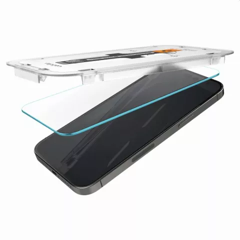 Spigen Glass Met Montage Frame EZ FIT 2 Pack geschikt voor iPhone 14 Pro - gehard glas
