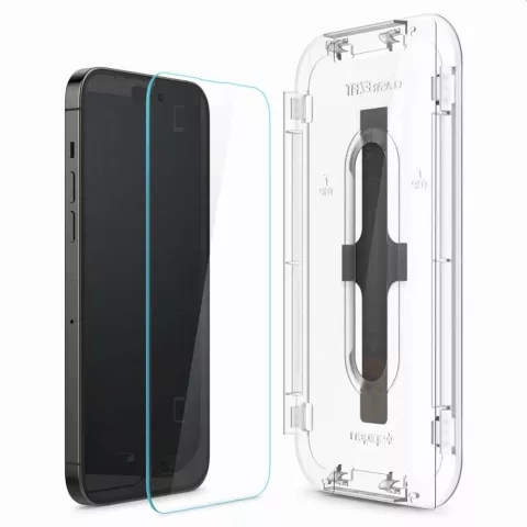 Spigen Glass Met Montage Frame EZ FIT 2 Pack voor iPhone 14 Pro - gehard glas