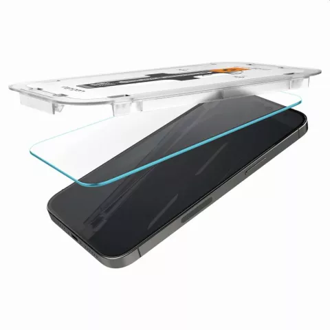 Spigen Glass Met Montage Frame EZ FIT 2 Pack voor iPhone 14 Pro Max - gehard glas