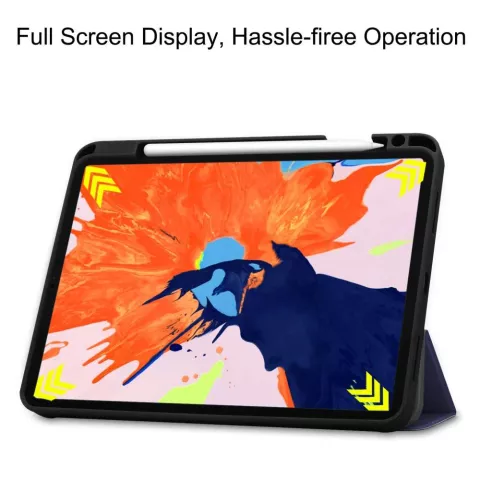 Just in Case Trifold Case With Pen Slot hoes geschikt voor iPad Pro 12.9 inch 2020 - blauw