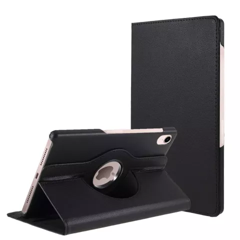 Just in Case Rotating 360 Case hoes geschikt voor iPad mini 6 (2021) &amp; iPad mini 7 (2024) - zwart
