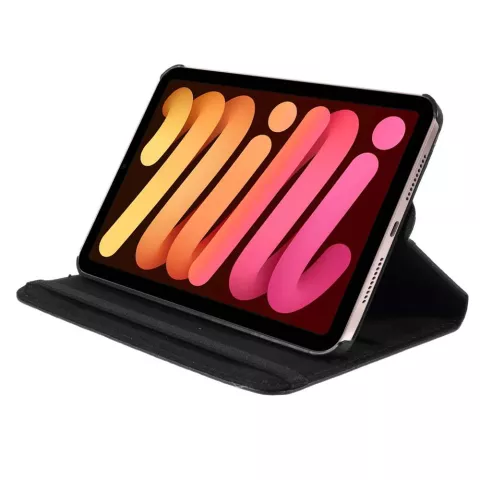 Just in Case Rotating 360 Case hoes geschikt voor iPad mini 6 (2021) &amp; iPad mini 7 (2024) - zwart