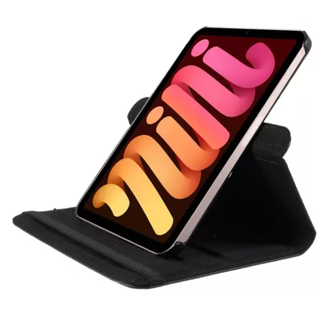 Just in Case Rotating 360 Case hoes geschikt voor iPad mini 6 (2021) &amp; iPad mini 7 (2024) - zwart