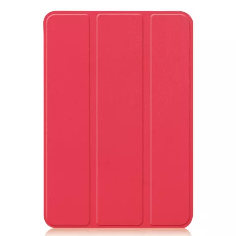 Just in Case Trifold Case hoes geschikt voor iPad mini 6 (2021) &amp; iPad mini 7 (2024) - rood