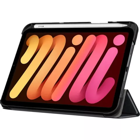 Just in Case Trifold Case With Pen Slot hoes voor iPad mini 6 - zwart