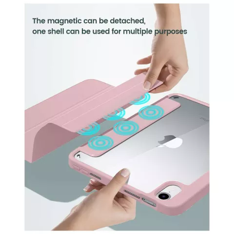 Just in Case Trifold Stand Case With Pen Slot hoes voor iPad mini 6 - roze