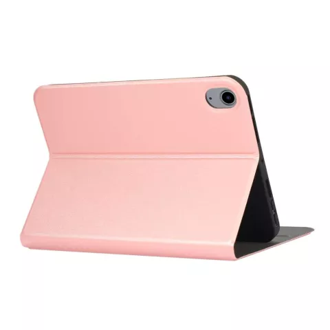 Just in Case PU Leather Book Case hoes geschikt voor iPad mini 6 (2021) &amp; iPad mini 7 (2024) - roze