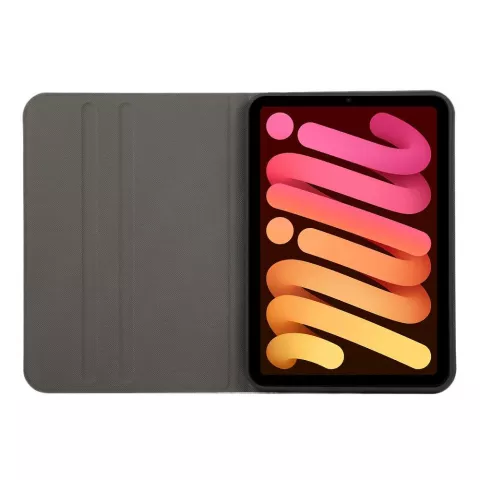 Just in Case PU Leather Book Case hoes geschikt voor iPad mini 6 (2021) &amp; iPad mini 7 (2024) - roze