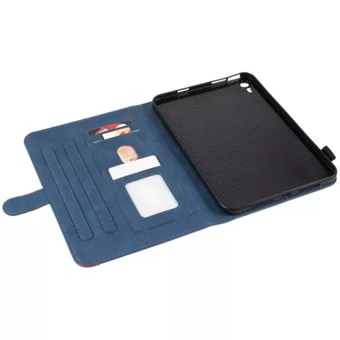 Just in Case Business Book Case hoes geschikt voor iPad mini 6 (2021) &amp; iPad mini 7 (2024) - blauw