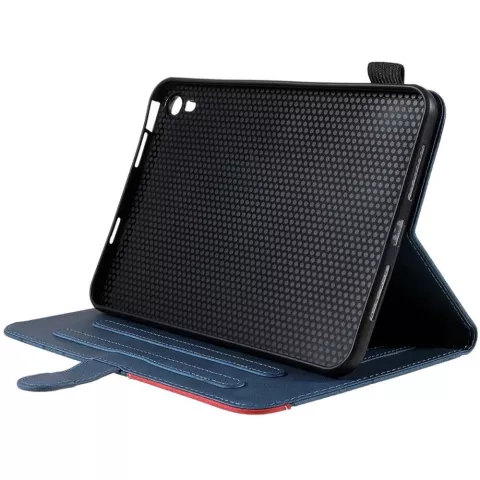 Just in Case Business Book Case hoes geschikt voor iPad mini 6 (2021) &amp; iPad mini 7 (2024) - blauw