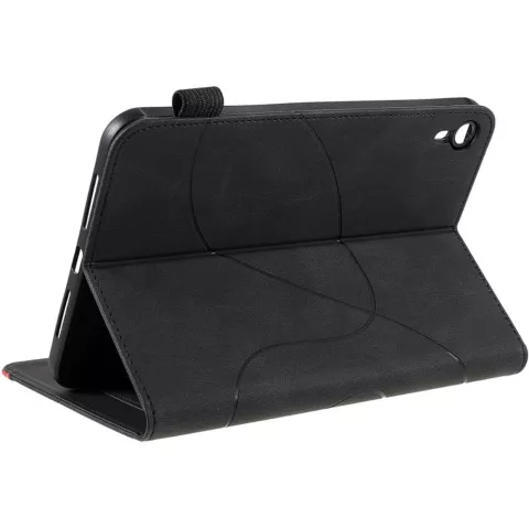Just in Case Business Book Case hoes geschikt voor iPad mini 6 (2021) &amp; iPad mini 7 (2024) - zwart