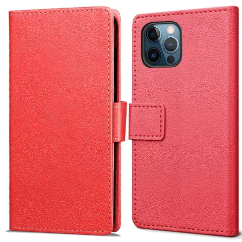 Just in Case Wallet Case hoesje geschikt voor iPhone 12 Pro Max - rood
