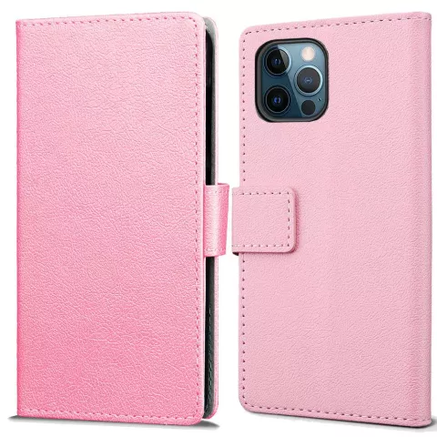 Just in Case Wallet Case hoesje geschikt voor iPhone 12 Pro Max - roze