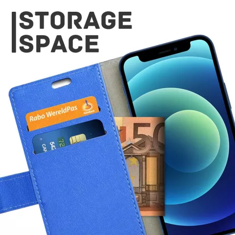 Just in Case Wallet Case hoesje voor iPhone 12 mini - blauw