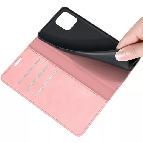 Just in Case Wallet Case Magnetic hoesje voor iPhone 12 Pro Max - roze