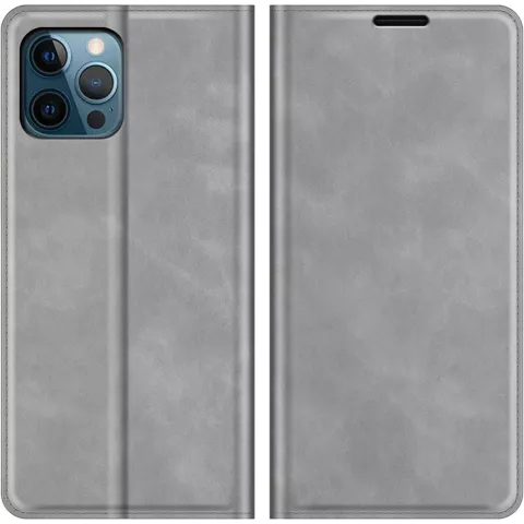 Just in Case Wallet Case Magnetic hoesje geschikt voor iPhone 12 Pro Max - grijs