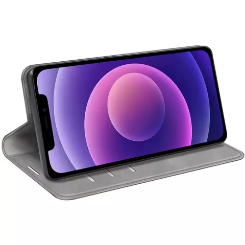 Just in Case Wallet Case Magnetic hoesje geschikt voor iPhone 12 Pro Max - grijs
