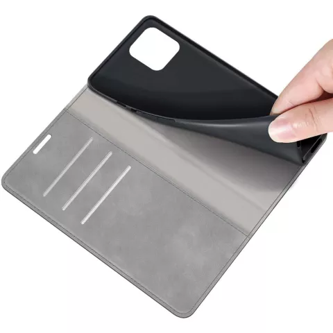 Just in Case Wallet Case Magnetic hoesje geschikt voor iPhone 12 Pro Max - grijs