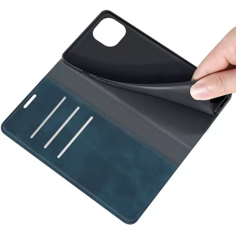 Just in Case Wallet Case Magnetic hoesje geschikt voor iPhone 13 - blauw