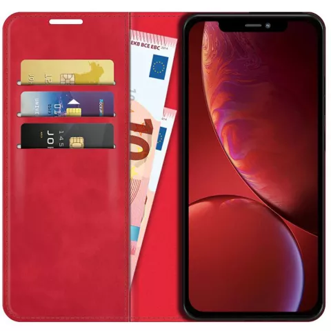 Just in Case Wallet Case Magnetic hoesje geschikt voor iPhone 13 - rood