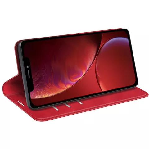 Just in Case Wallet Case Magnetic hoesje geschikt voor iPhone 13 - rood
