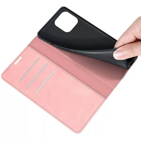 Just in Case Wallet Case Magnetic hoesje voor iPhone 13 Pro - roze