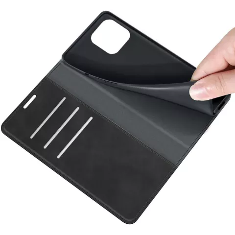 Just in Case Wallet Case Magnetic hoesje geschikt voor iPhone 13 Pro Max - zwart