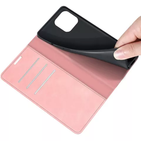 Just in Case Wallet Case Magnetic hoesje voor iPhone 13 Pro Max - roze