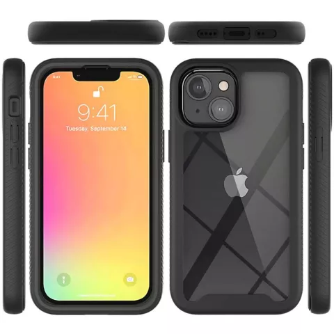 Just in Case 360 Full Cover Defense Case hoesje voor iPhone 13 mini - zwart