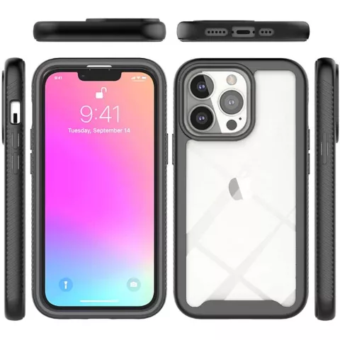 Just in Case 360 Full Cover Defense Case hoesje voor iPhone 13 Pro - zwart