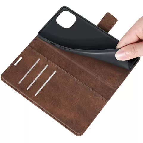 Just in Case TPU Wallet Case Magnetic hoesje voor iPhone 13 mini - bruin