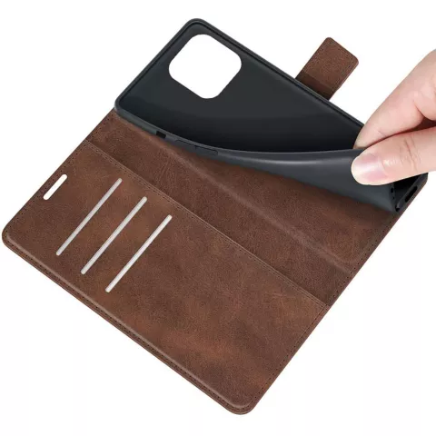 Just in Case TPU Wallet Case Magnetic hoesje voor iPhone 13 Pro - bruin