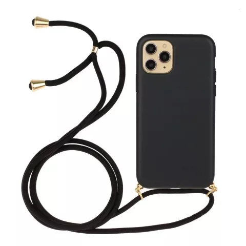 Just in Case Soft TPU Case met Koord hoesje geschikt voor iPhone 13 Pro Max - zwart