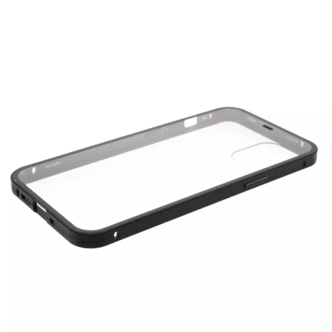 Just in Case Magnetic Metal Tempered Glass Cover hoesje voor iPhone 13 Pro Max