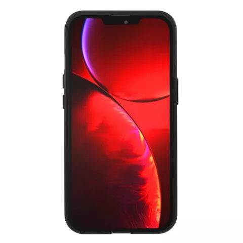 Just in Case Magnetic Metal Tempered Glass Cover hoesje geschikt voor iPhone 13 mini - zwart en transparant