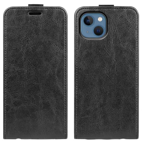 Just in Case Vertical Flip Case hoesje geschikt voor iPhone 14 Plus - zwart