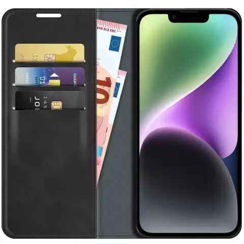 Just in Case Wallet Case Magnetic hoesje voor iPhone 14 - zwart