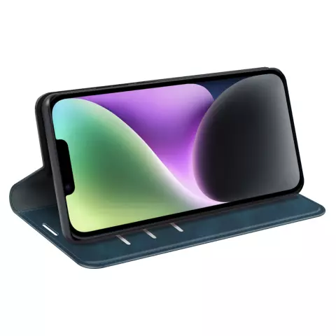 Just in Case Wallet Case Magnetic hoesje geschikt voor iPhone 14 - blauw