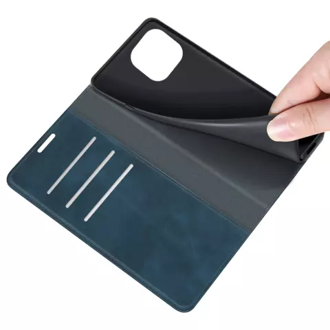 Just in Case Wallet Case Magnetic hoesje geschikt voor iPhone 14 - blauw