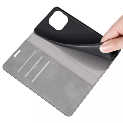 Just in Case Wallet Case Magnetic hoesje voor iPhone 14 - grijs