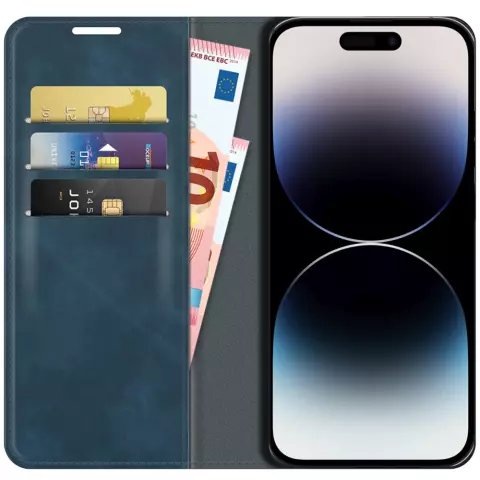 Just in Case Wallet Case Magnetic hoesje voor iPhone 14 Pro - blauw